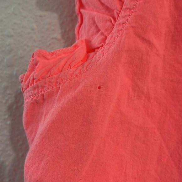 XIRENA Pink Ruffled Bex Top Size Small NWT  100% Cotton - Picture 4 of 5